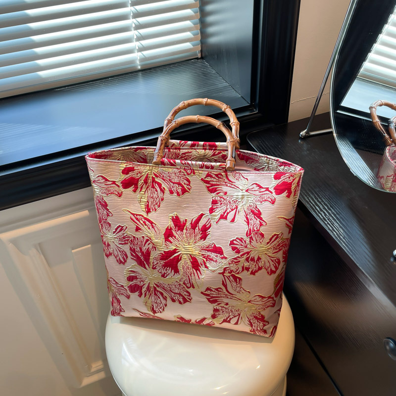 new free shipping designer bags for womens shoulder bags red purple beige pink blue Large capacity tote handbag with new Chinese style embroidery ba