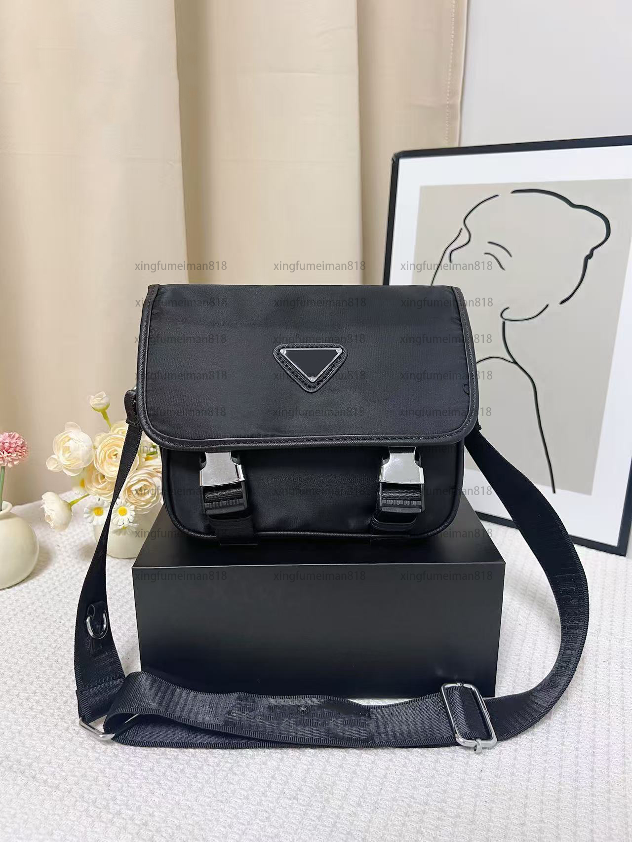 Nylon Messenger Bag with Pouch bag, Mens designer Crossbody Shoulder Bag Flap Mini Bags Luxury Chest Bag Men Women Camera Bag Purses