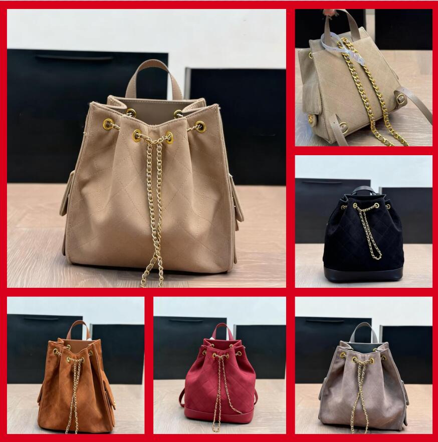 2025 Nouveau sac à bandoulière de luxe Lingge Fourre-tout Sac à provisions en peau de cerf Sac à bandoulière en cuir véritable Vintage Panier Sac