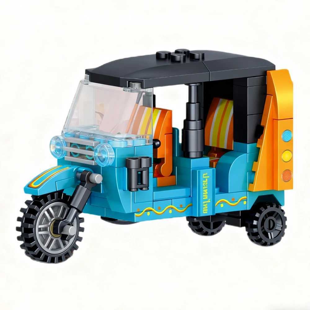City Threewheeled motorcycle Model MOC Building Blocks Vehicle Technical Bricks Birthday Gifts Toys for Kid Boys Children AdultW251103-image-1083006307