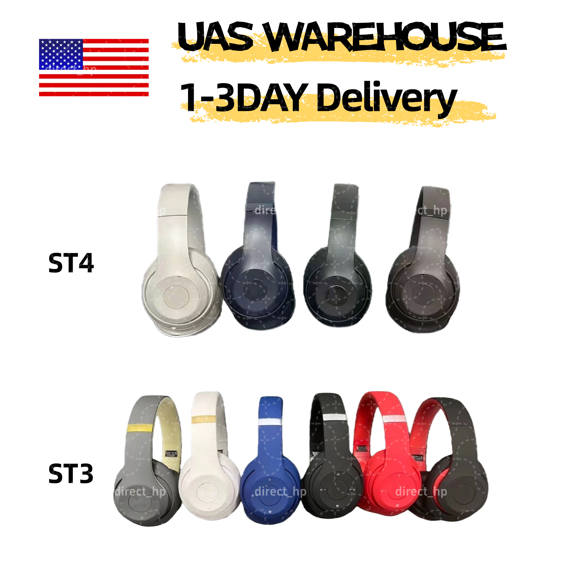 Headphones Studio Pro Wireless Premium Sound Recording Function Pro Noise Reduction Newly Released Wireless Earbuds and Bluetooth Wireless Functi-image-1080136410