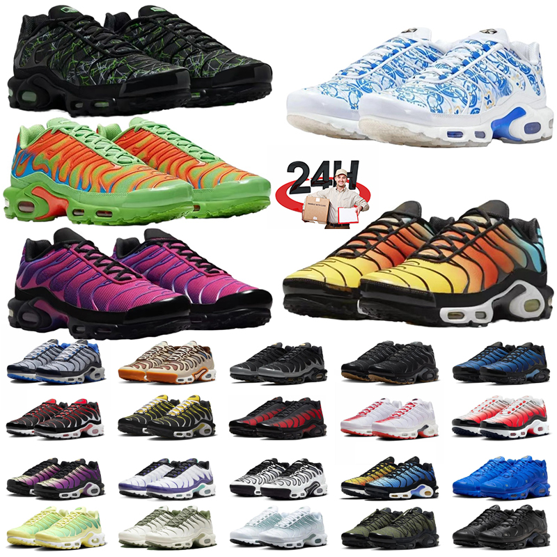 Tnss Men Designer Running Shoes Plus Sneakers Womens tns utility palm trees green white red Tuned Outdoor Trainers Sneakers Chaussures 36-46-image-938866721