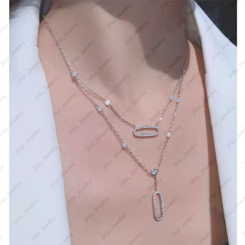 designer jewelry women necklace luxury designer jewelry sterling silver jewelry vintage 925 Rose Gold vvs moissanite diamond pendant brand name j-image-997645390
