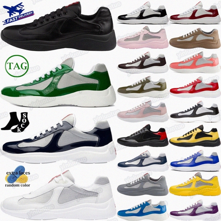 Designer Cups Sneakers Shoes Americas Cup chaussures Sneaker shoe Black Royal Tech Fabric womens Blue Grey Mango Gold Silver Red men woqg4z#-image-971867548