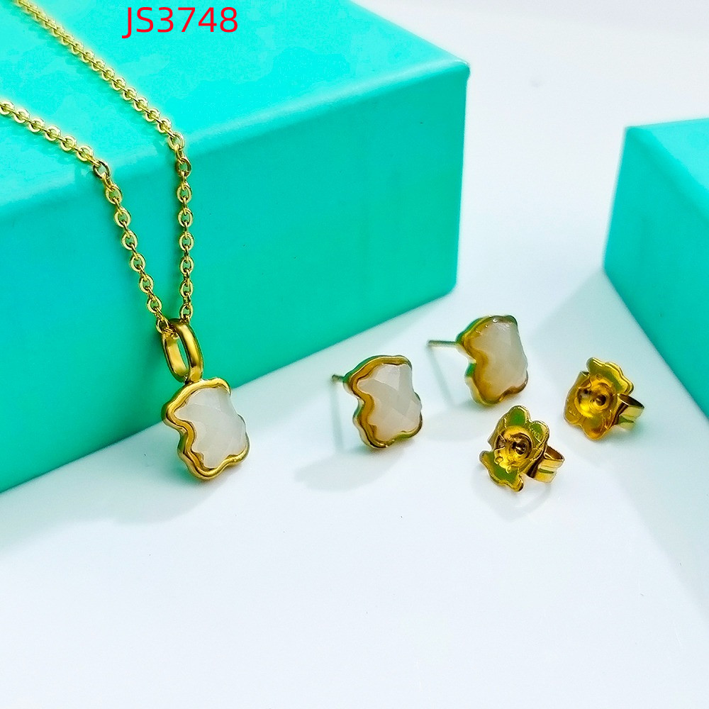 New Fashion Women Girls Silver Gold Stainless Steel Bear White Black Pink Blue Glass Stone Heart Pendant Earrings Jewelry-image-1083084438