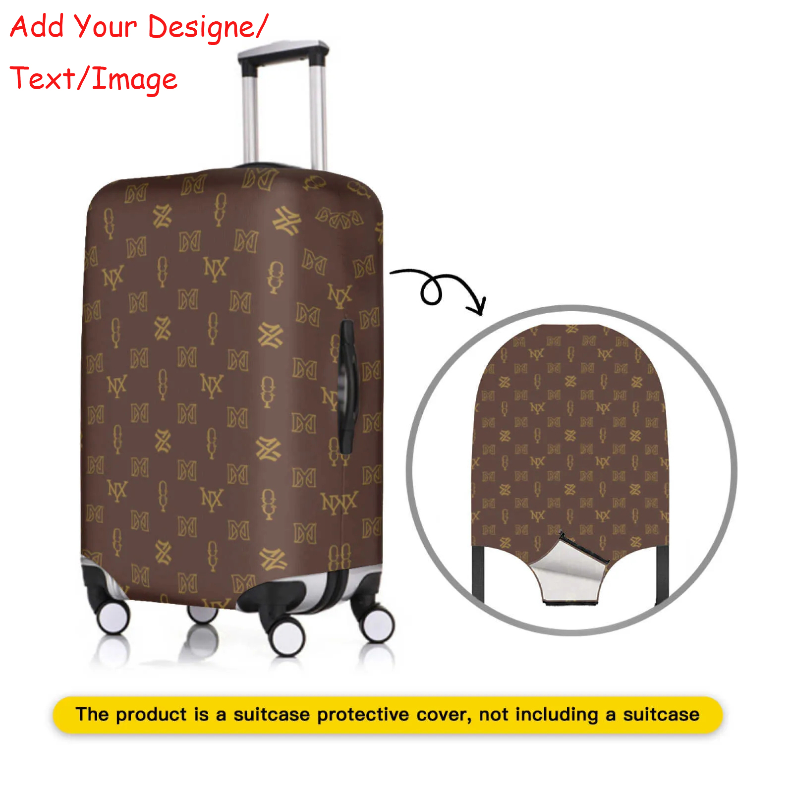 NXY Custom Travel Luggage Cover Luxury Designer Dust Cover Women Men Protector Thickened Suitcase Covers Suitable 19-32 Inch 250124-image-1043135270