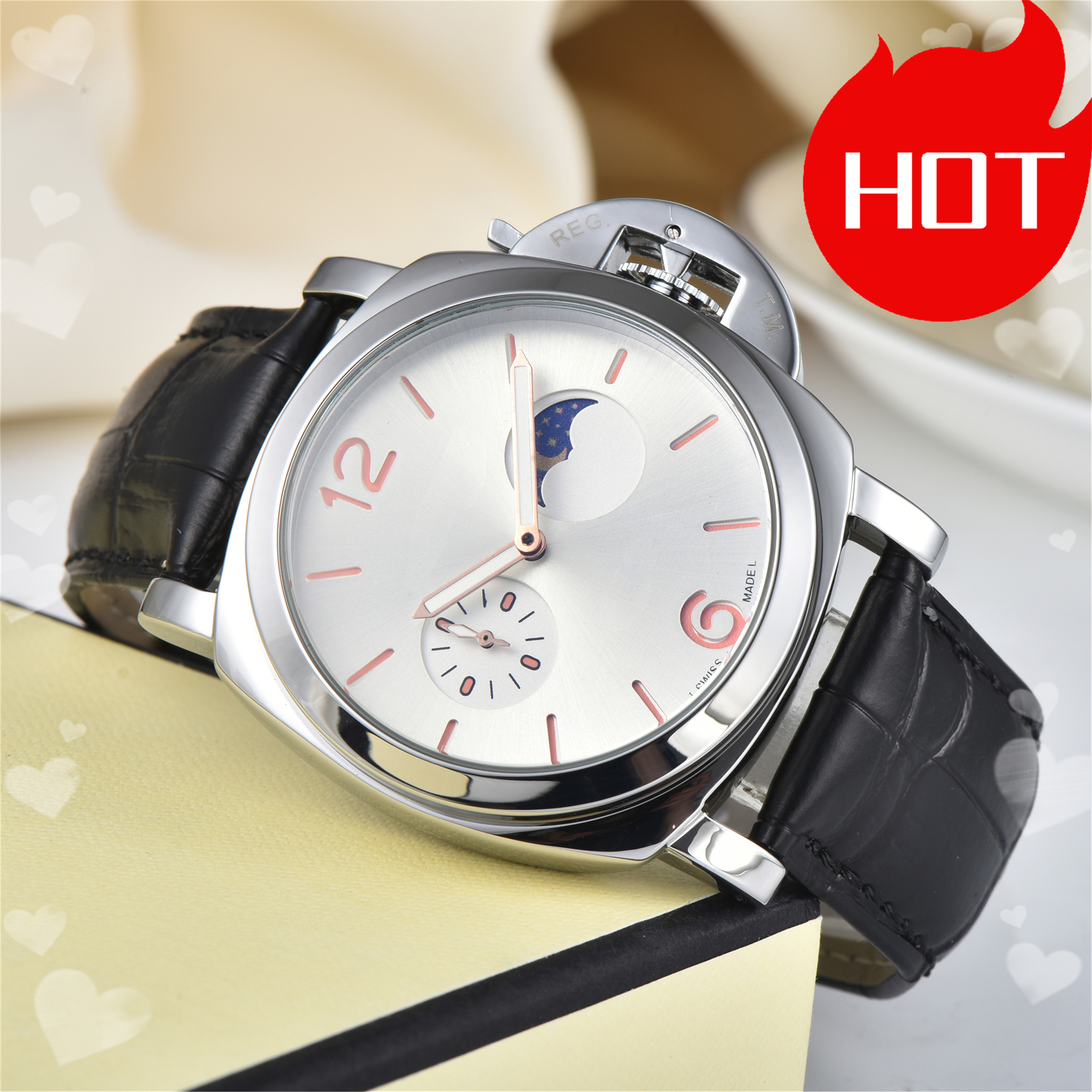 Men PANERAIity LUMINORity Model Sport watch Quartz automatic movement Luxury Watches Business Stainless Steel Man Square mens Wristwatches #21-image-893120244