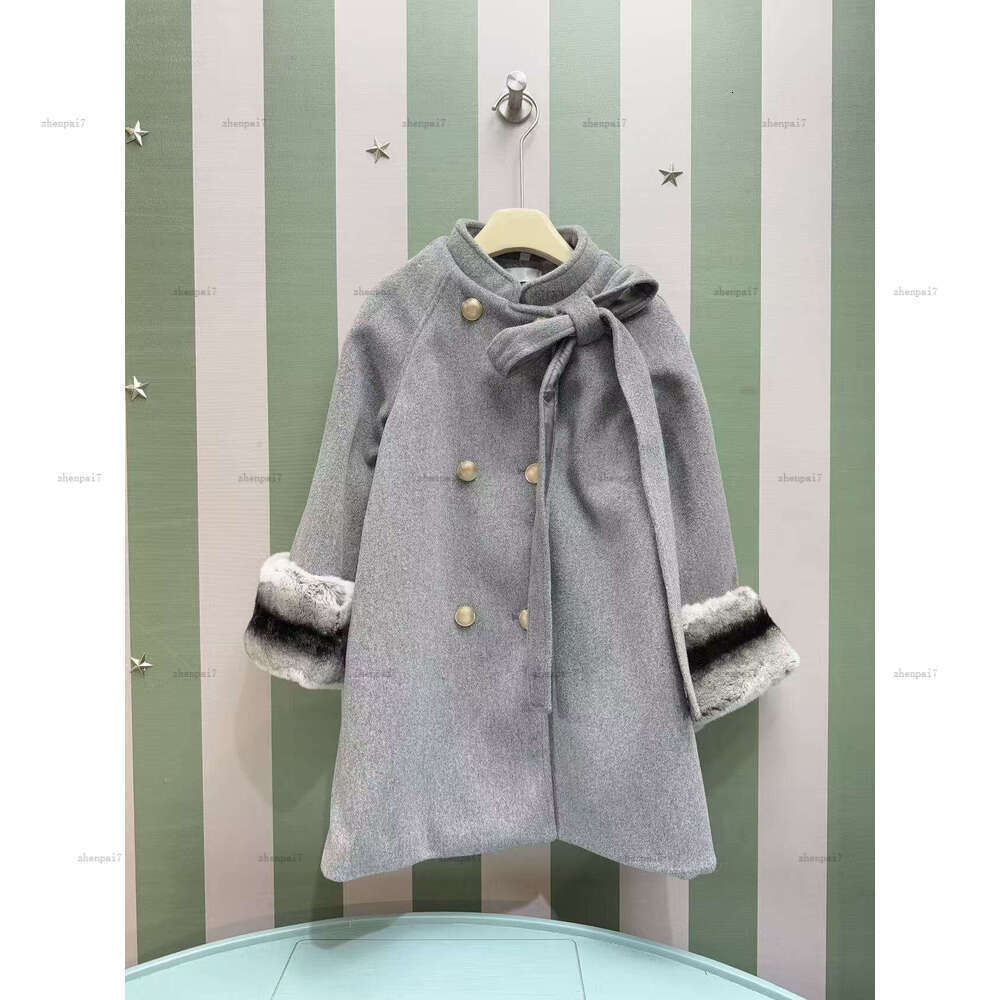 Brand baby Tench coats Belt with bow decoration child jacket kids designer clothes spring girl windbreaker autumn boy Outwear A247X07N069-image-1083044686