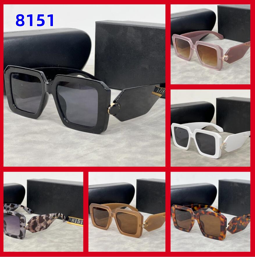 Designer Top Outdoor Sunshade Mens Fashion Sunglasses For Womens Eyeglasses Premium Sun Eyewear 8151 Glasses Frame With box