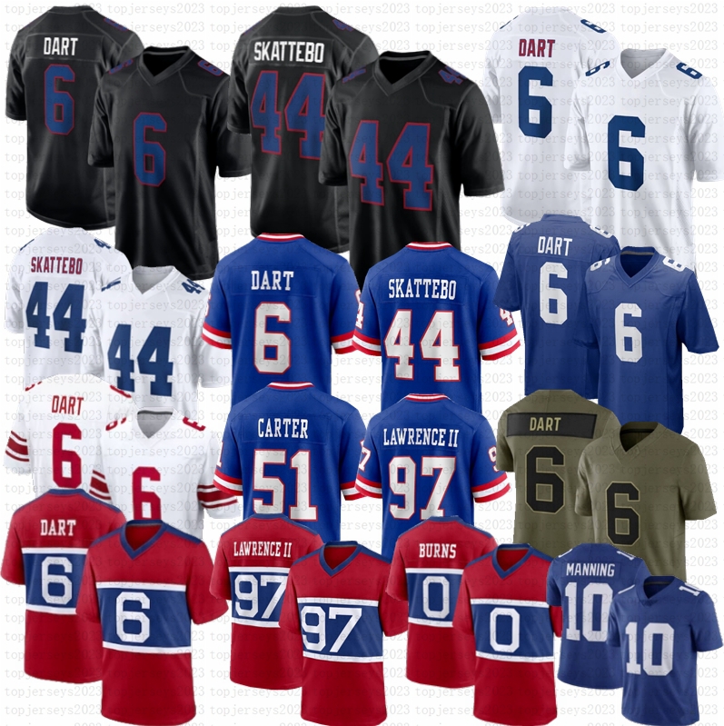Abdul Carter Malik Nabers Jaxson Dart Cam Skattebo Football Jersey Manning Strahan DeVito Kayvon Thibodeaux Brian Burns Dexter Lawrence II-image-917759153