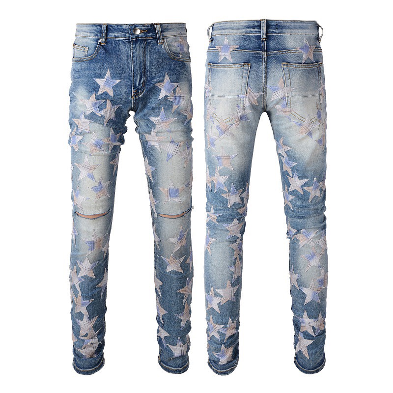 Amrirjeans Jeans Designers Jeans For Mens Hombre Trousers Styles Rock Embroidery Patchwork Ripped For Trend Brand Motorcycle Miriamiri Pant Mens Ski