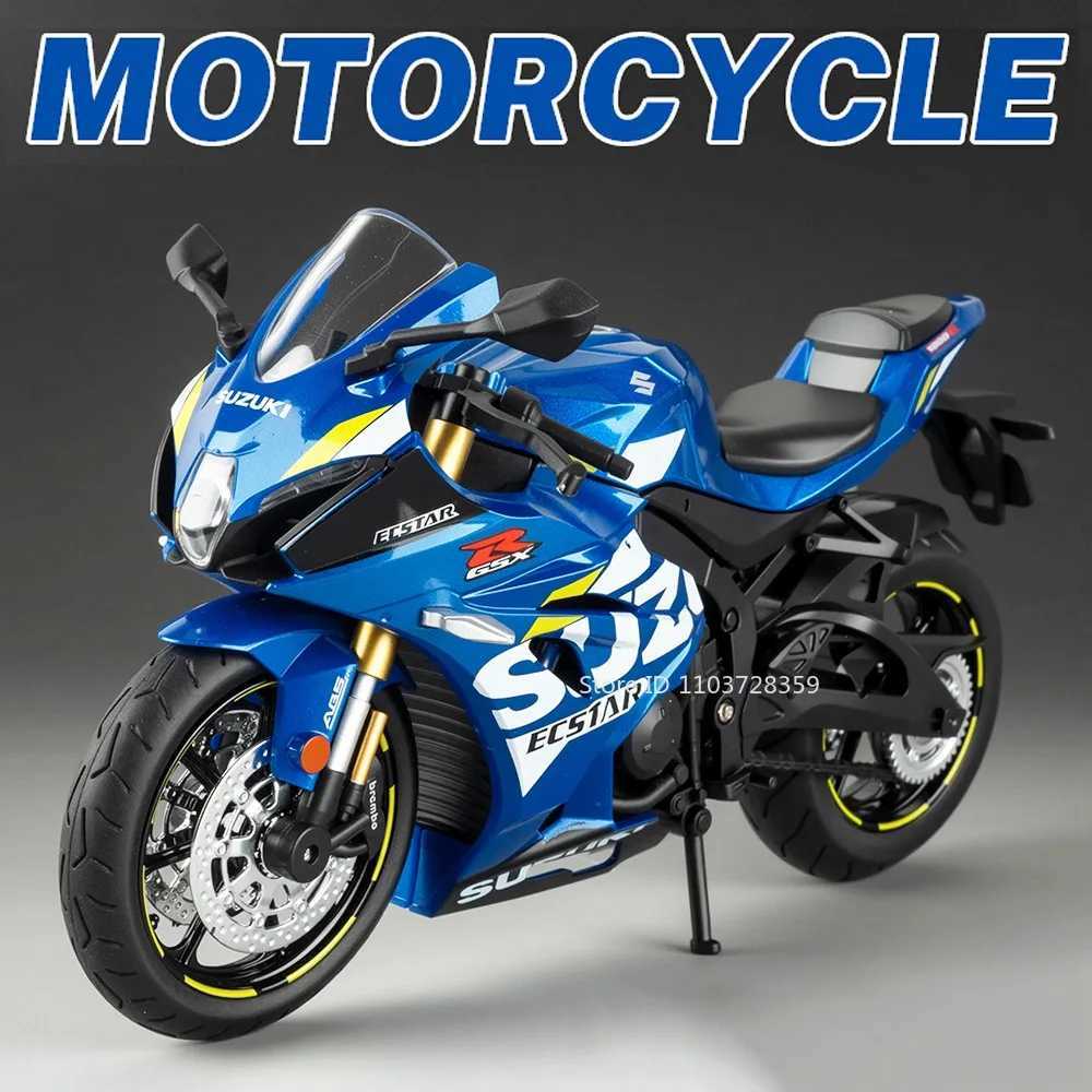 112 Suzuki GSX1000R HP4 Model Motorcycle Toys Alloy Diecast Sound Light Shock Absorption Motorbikes for Boys Exquisite Gifts L25110328AV-image-1083159132