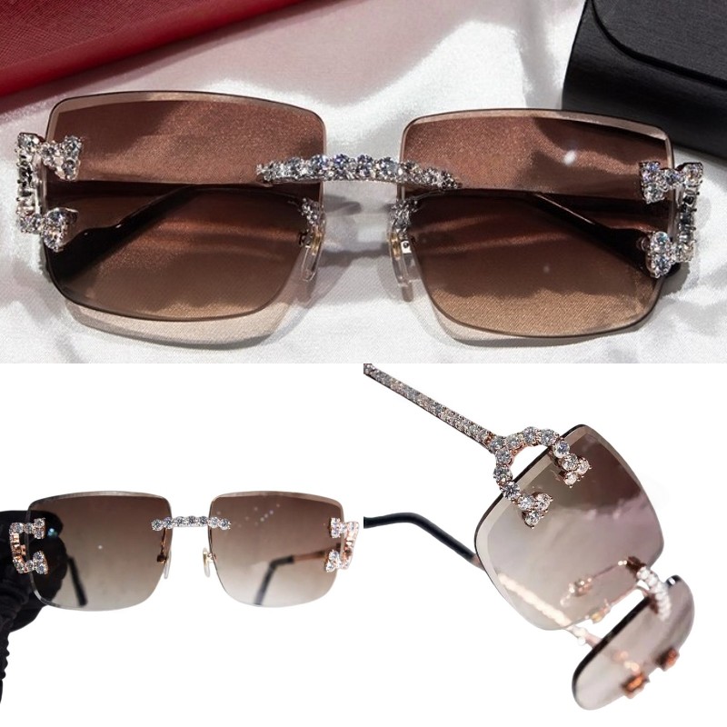 Perfect designer Mens Hiphop Pass Tester Glasses Handmade Setting VVS Moissanite Dia Iced Out Sunglasses faf Versatile Matching
