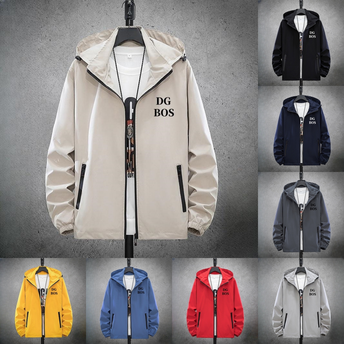 dgBos Designer Brand Men's Hooded Jackets Spring Autumn Fashion Casual dg-BOS Letter Print Coat Womens Hoodie Outwear Overcoat Unisex Couple-image-732231657