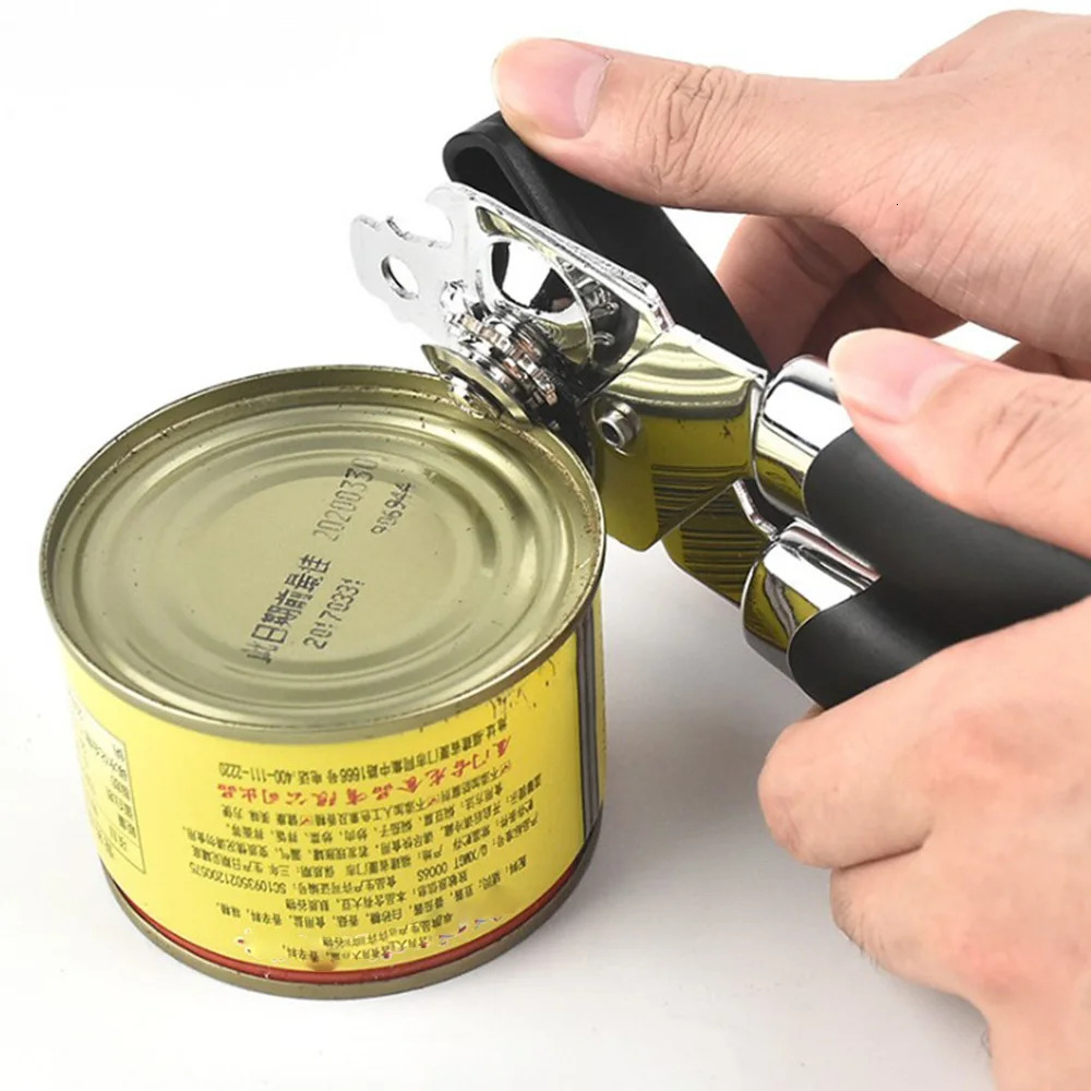 Stainless Steel Can Opener Heavy Duty Professional Manual Portable Safety Easy Ergonomical Openers Household Kitchen Useful Tool 251103