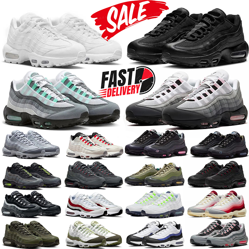 running shoes Mens Trainers 95 Classic Triple Black White Yellow Cool high quality Grey Olive Men Women Outdoor Sneakers Mens Casual shoes-image-999924056