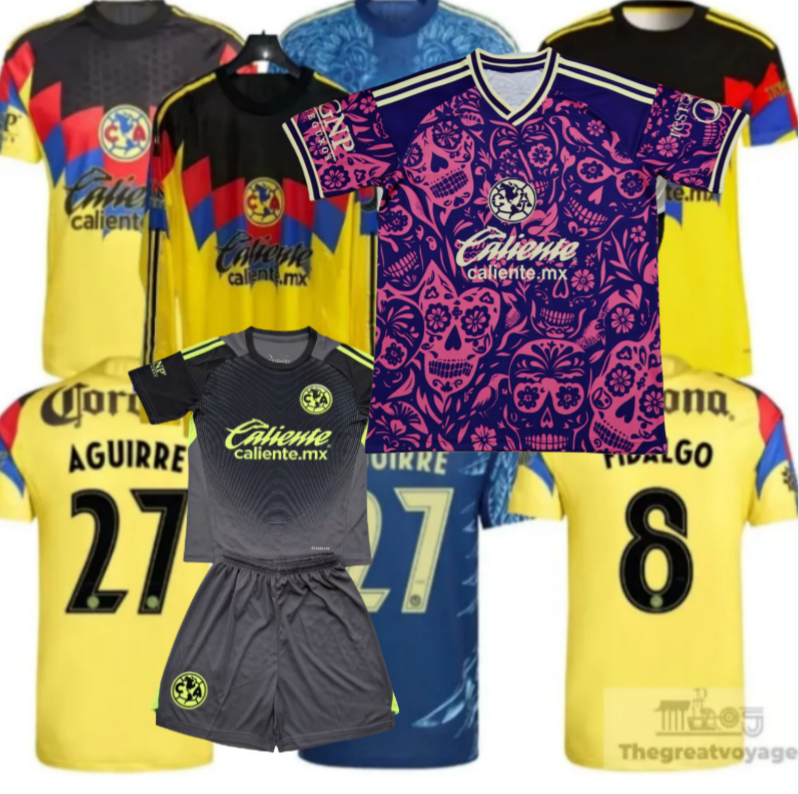 4XL 25 26 Liga MX Club America Soccer Jerseys R.MARTiNEZ GIOVANI home away 3rd training vest 2025 football men and women shirt fans player-image-948522854