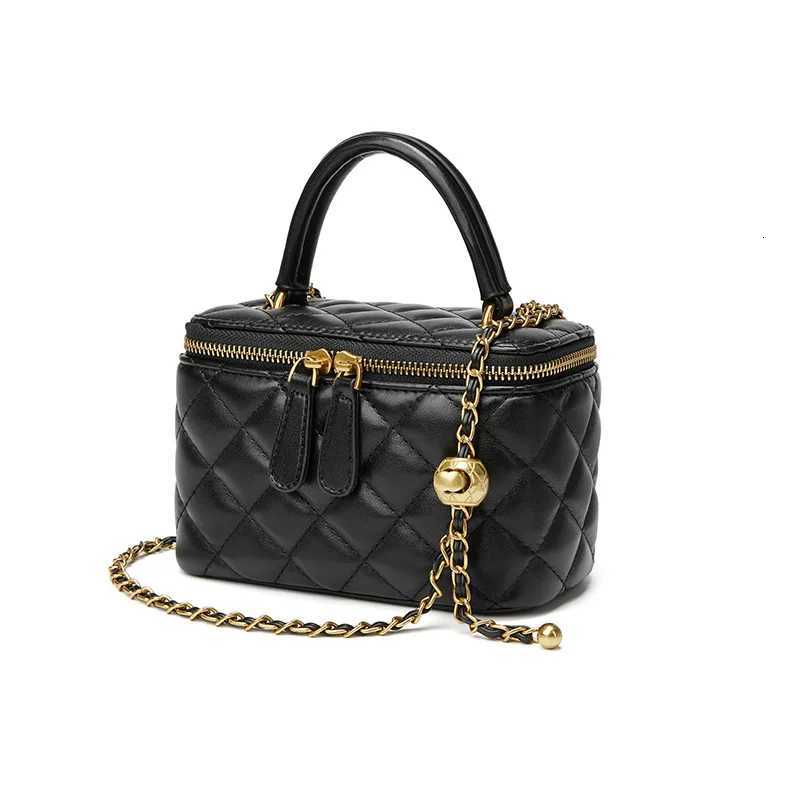 Chain bag summer fragrance style diamond grid box bag hand-held crossbody makeup bag W251104