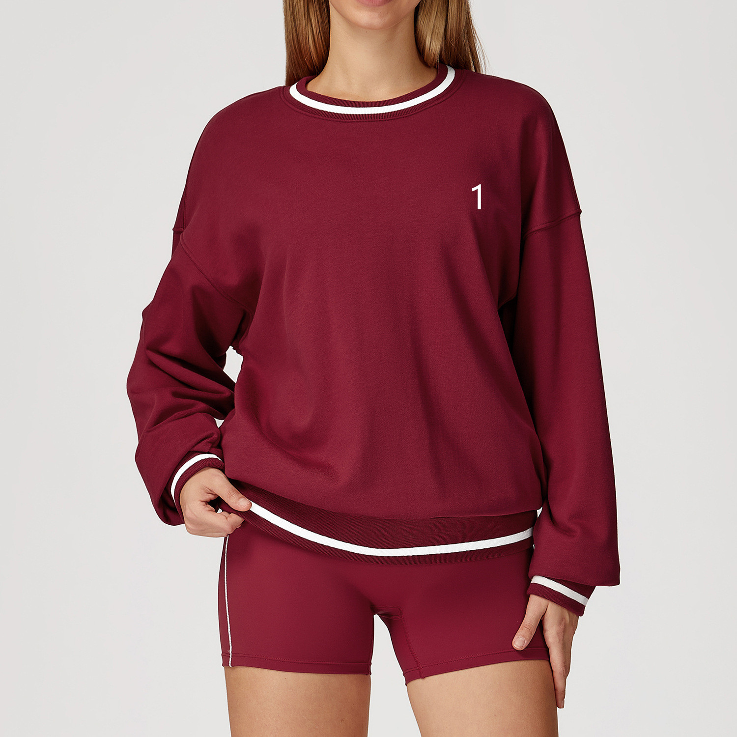 7028 Exercise Yoga Outfit Fitness Wear Womens Training Sweat-shirt Sportswear Outdoor Casual Adult Running Long Sleeve Pullover