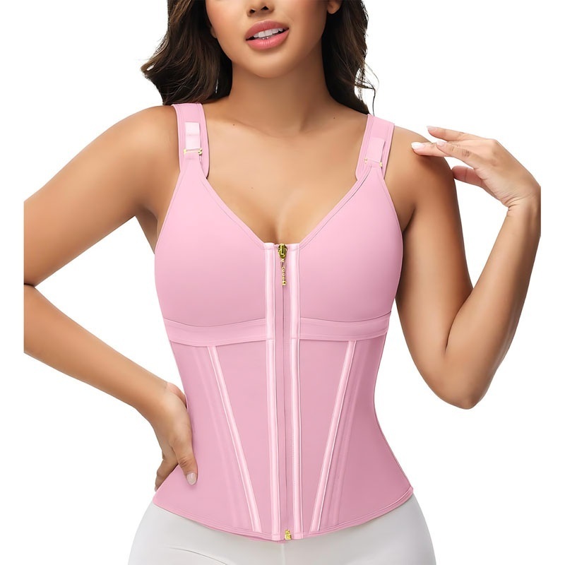 Waist Trimmer Corset Abdomen Tummy Control Shapewear Body Sculpting & Slimming Girdle with Shoulder Straps Postpartum Belly Band-image-1083264504