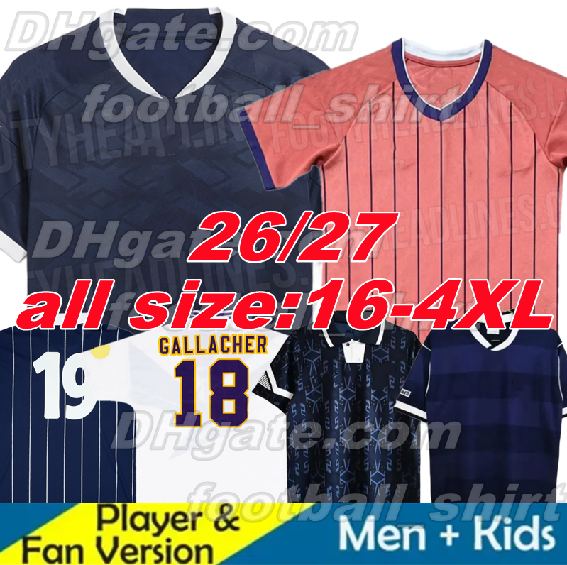 26 27 Scotland World Cup Soccer Jerseys McGINN McTominay McCOIST 1994 93 1988 89 91 Retro MCGREGOR GALLACHER Football Shirt Home Away Men kids kits
