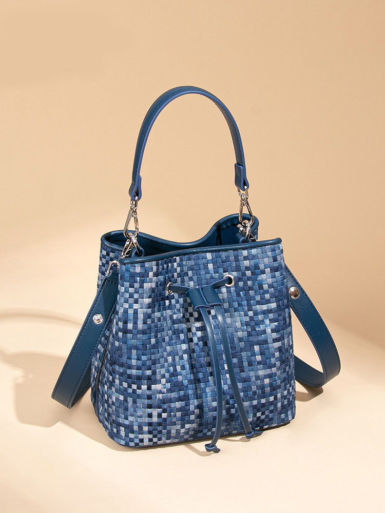 Free shipping designer bags Women's Korean Version Handheld Bucket Large Capacity Niche Single Shoulder Crossbody Mother-Daughter Fashion Woven
