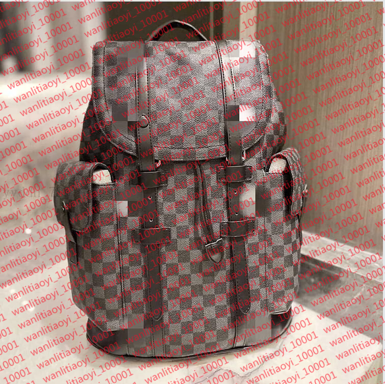Christopher Radiant Sun Mens Designer Backpack Racing Blue Monograms Assar Toile Femmes sacs à main Travel de sacs de camping Sac à main