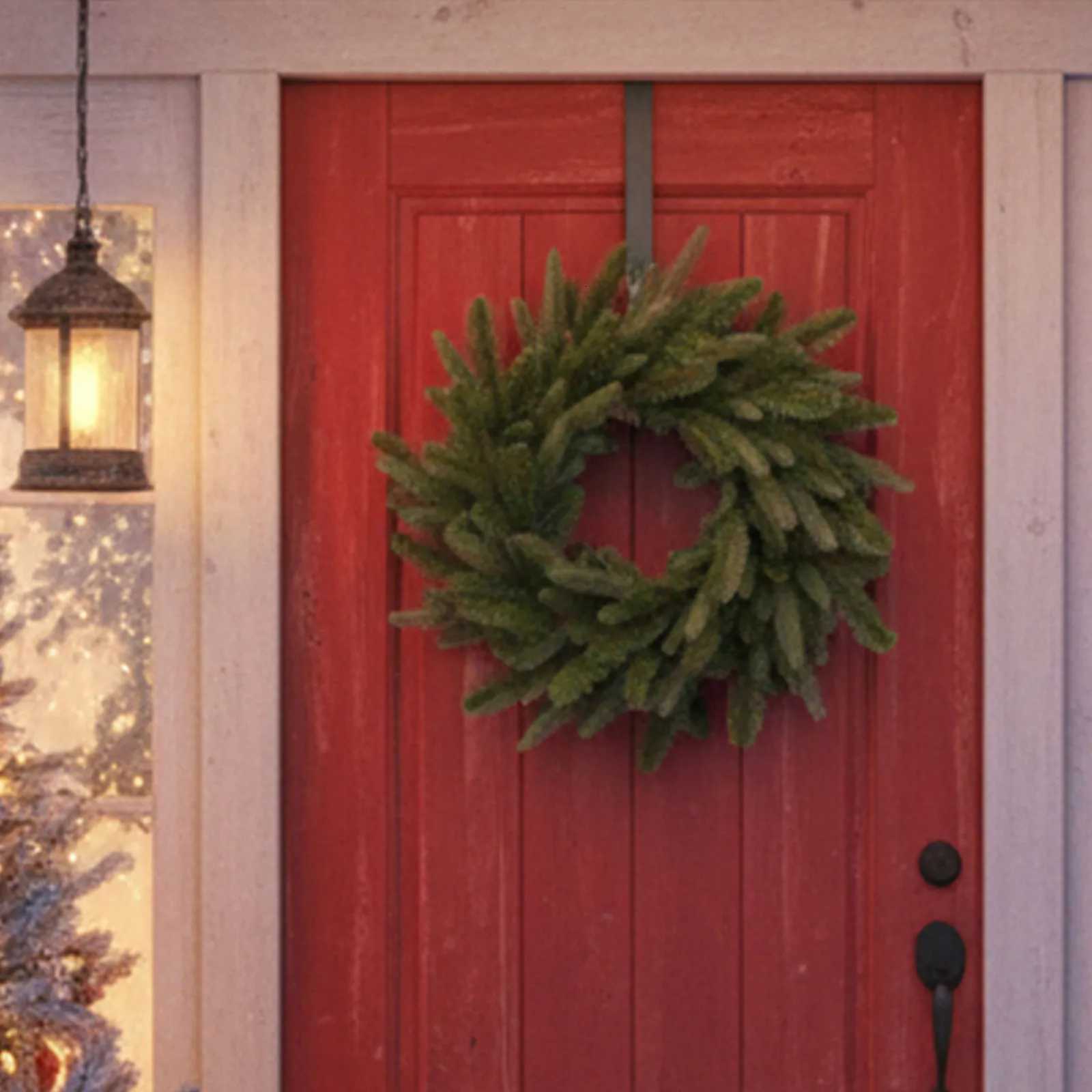 Christmas Pine Cone Wreath Artificial Green Wreath Fake Flower Garland for Wedding Arch Party Wall Garden Ceremony H251106-image-1083453308
