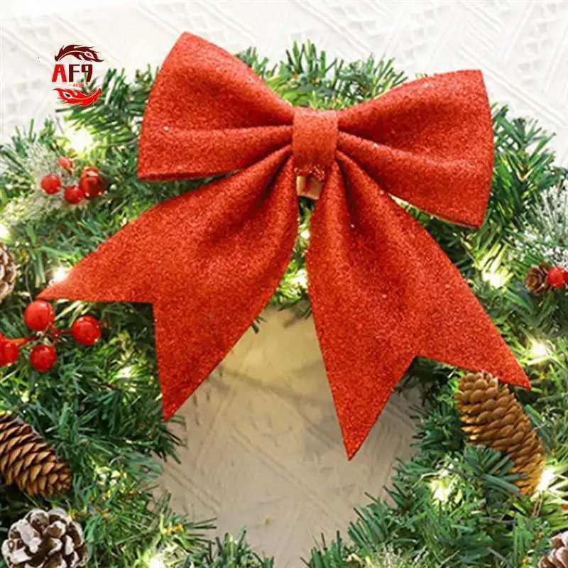 AF90-Christmas Wreaths With LED Lights Lighted Artificial Christmas Wreath Bow Ornament Door Gate Wall Xmas Party Decorations H251106-image-1083451772