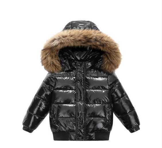 New Children's Down Jacket for Girls with Large Fur Collar, Thickened, Warm Winter Coat for Boys and Girls C251106-image-1080966474
