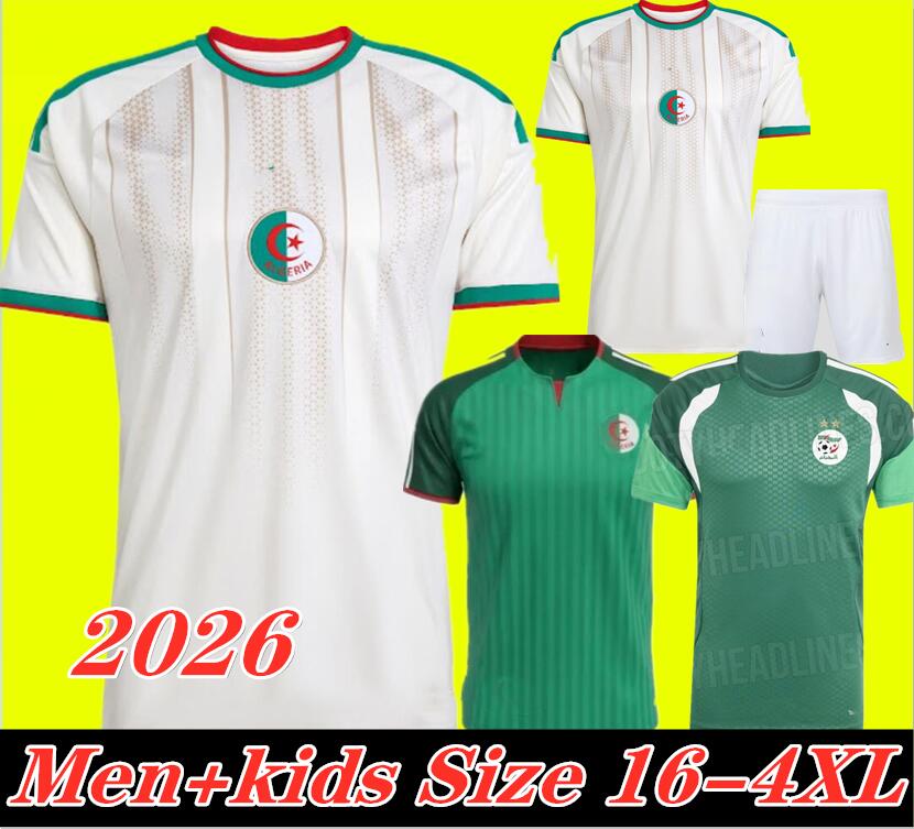 Algeria 2026 soccer jersey 26 27 Gouiri Amoura Hadj Moussa Boudaoui Houssem Aouar Rayan Ait-Nouri Benrahma Ramiz home away Camisetas football shi-image-970231874