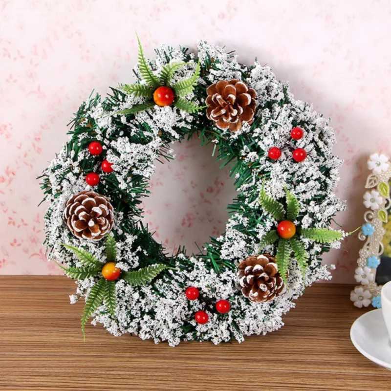 20/30/40cm Christmas Wreath Front Door Garlands Hanging Ornaments Merry Christmas Decor Happy New Year Navidad Artificial Wreath H251106-image-1083453780