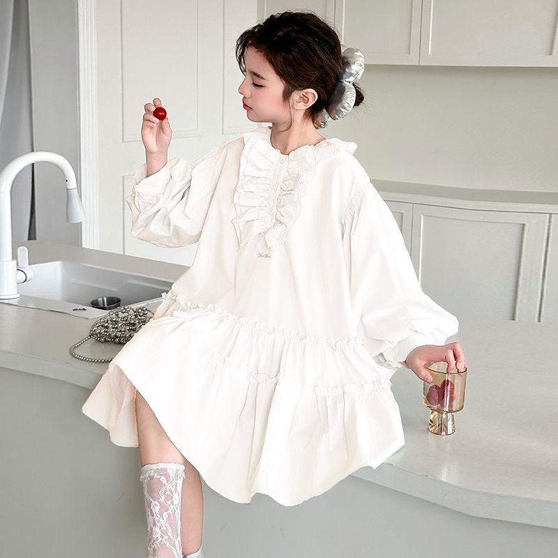 D647 Girls&#039; Spring Dresses 2025 New Styles, Stylish and Fashionable Princess Dresses for Medium and Large Children, Spring and Autumn Styles-image-1083499099