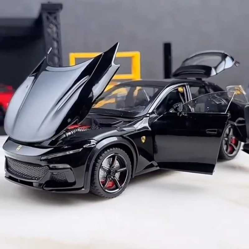122 Ferrari Purosangue FUV High Simulation Alloy Car Model Static Decoration Sound Light Model Kid Toy Gifts L251103ITNP-image-1083348575