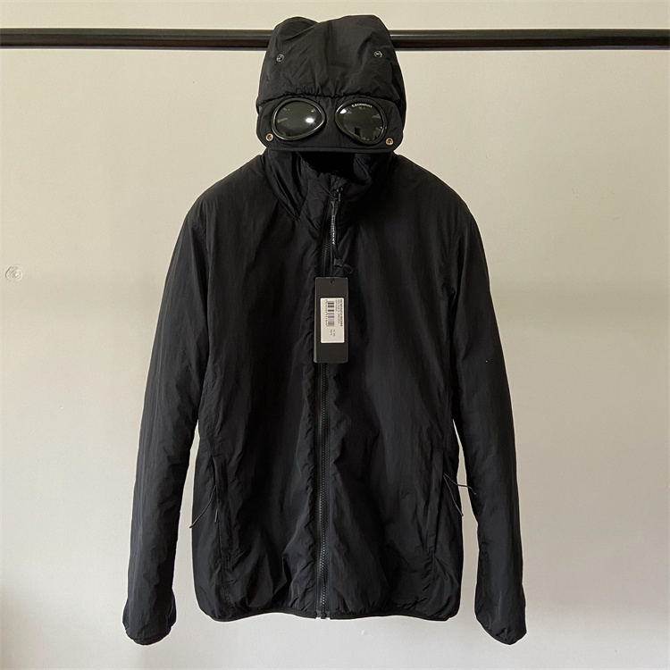 Veste d'extérieur CP pour hommes, lunettes à Double lentille, cardigan à fermeture éclair, sweat à capuche, manches longues, veste chaude en coto