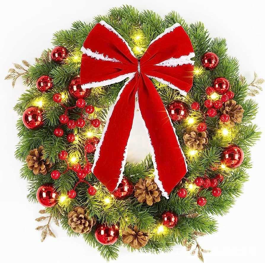 Christmas Wreath Christmas Decoration Door Hanging Decoration Pendant Christmas Window Prop Ornament H251106-image-1083452697