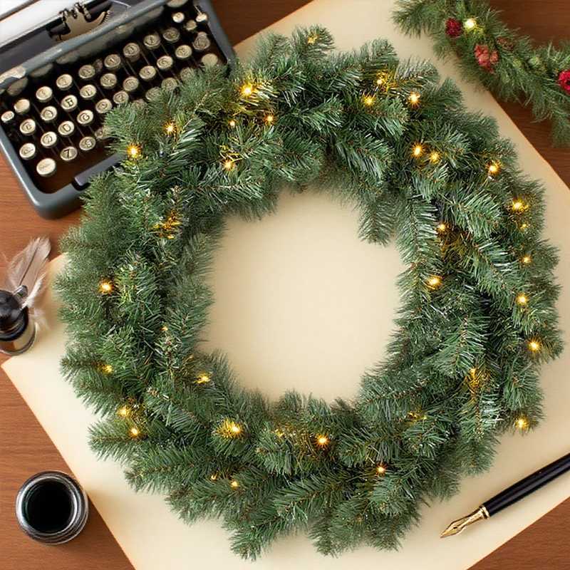 1 Pcs Artificial Pine Wreath Garland Artificial Lighting Simation Wreath Festival Theme Party New Year Decor Props H251106-image-1083453179