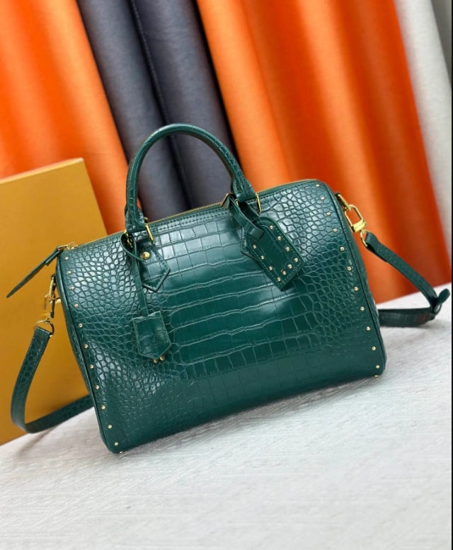 Green Designer bags crocodile leather Luxury SP30cm 25CM Boston leather Bag Totes Handbag Pillow bags Shoulder Crossbody Top Quality P9 Pouch Pur