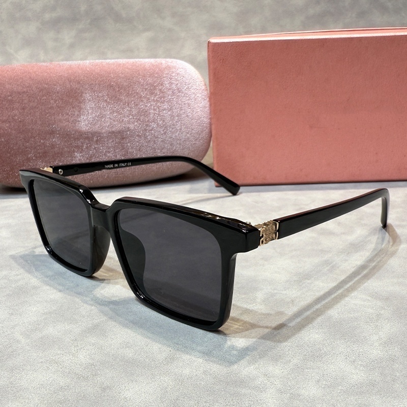 mu Mens Designer Sunglasses Polarized UV400 Outdoor Shades Full Frame Mirror Lens - Luxury Fashion Monogram Logo Glasses for Men and Women with B
