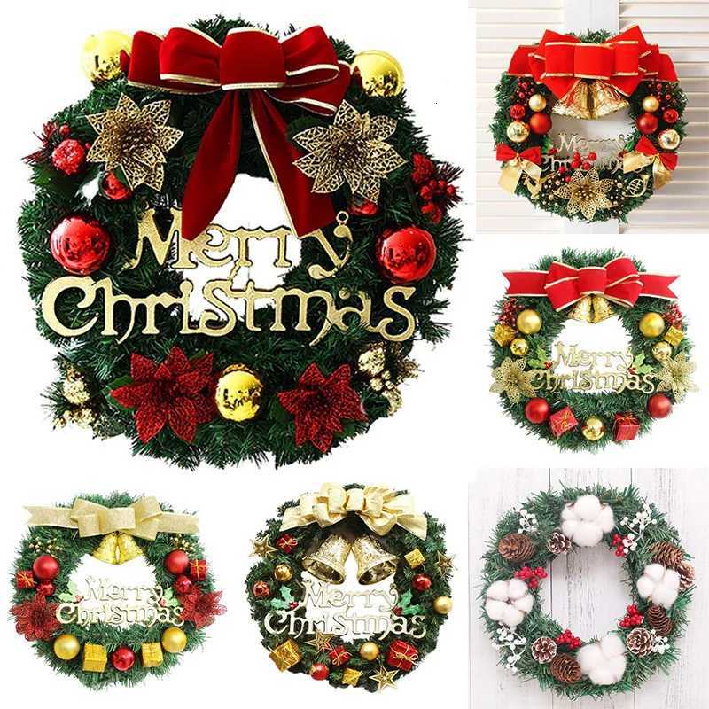 Christmas Wreath 30cm Christmas Decoration Simated Wreath Window Door Hanging Christmas Shopping Mall Scene Layout Props H251106-image-1083452421