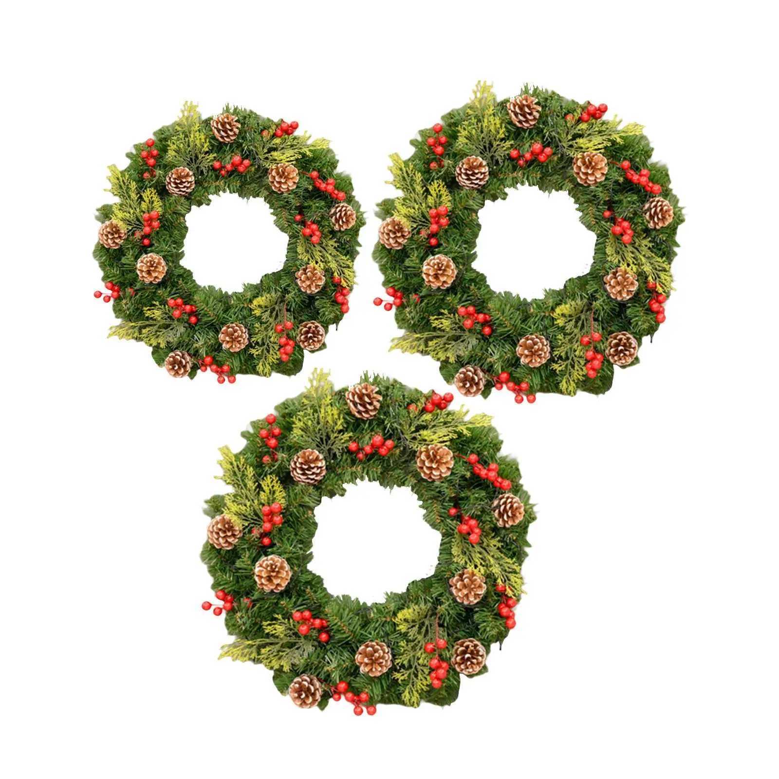 for Front Door Christmas Wreath Ornament Garland Hanging He Decoration H251106-image-1083453905