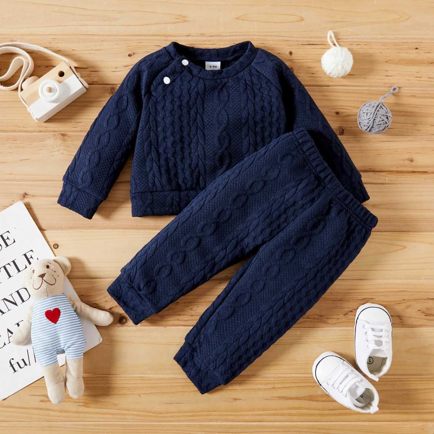 w639 Clothing Sets 7 Colors Newborn Baby Girl Boy Clothes Set Solid Color Long Sleeves Top+Pants 2PCS Outfits Leisure Sport Autumn Winter Costume-image-1083416785