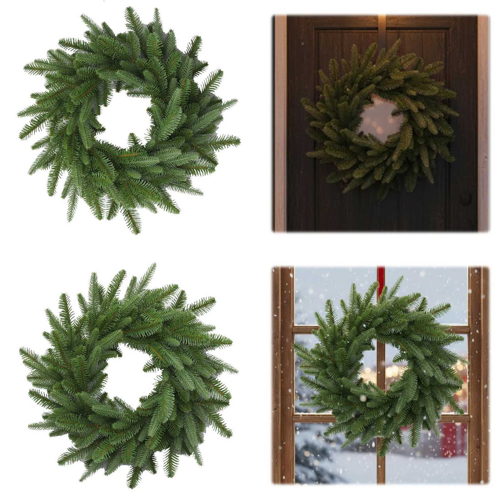 Christmas Garland Christmas Pine Cone Wreath Artificial Green Wreath for Wedding Arch Party Wall Garden Ceremony H251106-image-1083453095