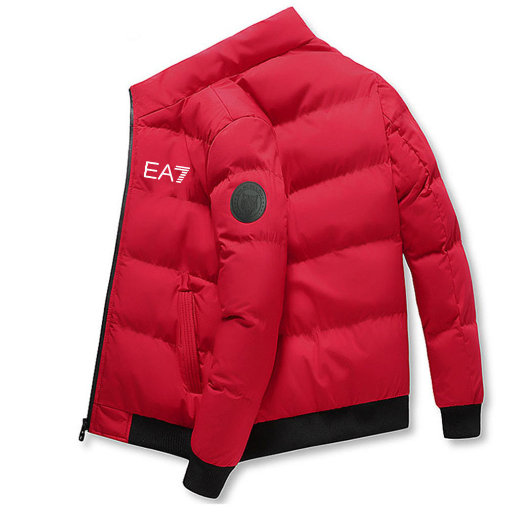 New Designer Jacket Mens Down Parkas Winter Jackets Thin And Light Comfortable Windproof Hoodie Stand Up Collar Warm Print EA7 Cotton Slim Man Zip C