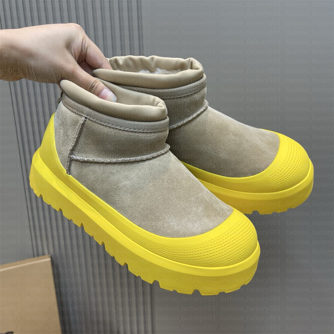 Ultra Mini Weather Hybrid boots Waterproof suede Chestnut Mustard Seed Black Sky Blue For All Gender Women Men Winter Slip-on Shoes size 35-45