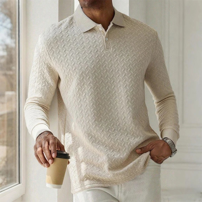 Hommes Polo à manches longues de haute qualité vêtements masculins bureau Polos T-shirt affaires Poloshirt décontracté mode Polo T-shirt hommes 2