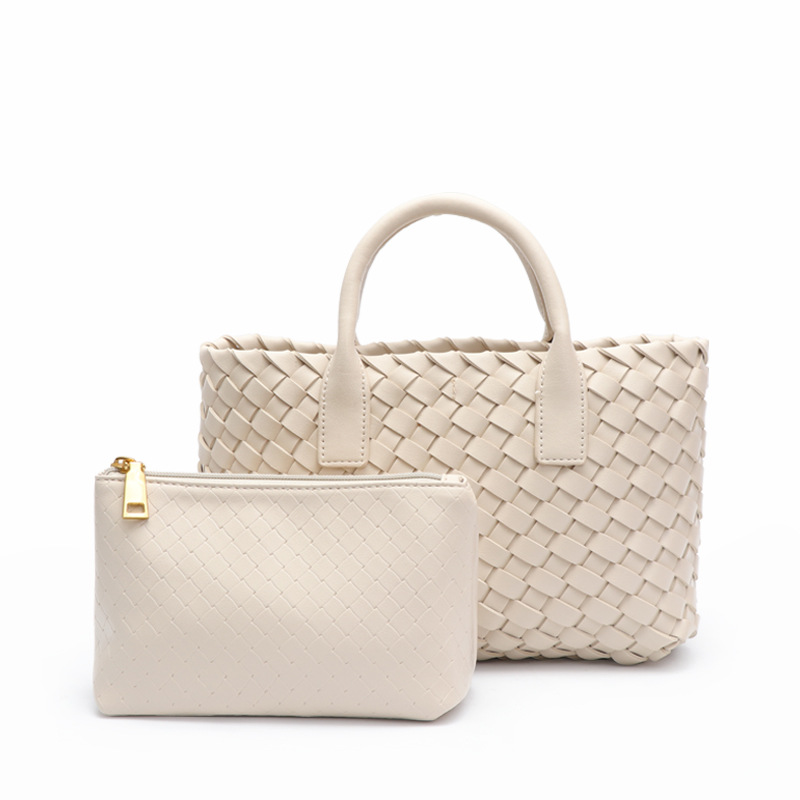 2025 new Simple stylish niche woven basket-style single-shoulder crossbody handbag large capacity casual and versatile mother-daughter tote bag Z260