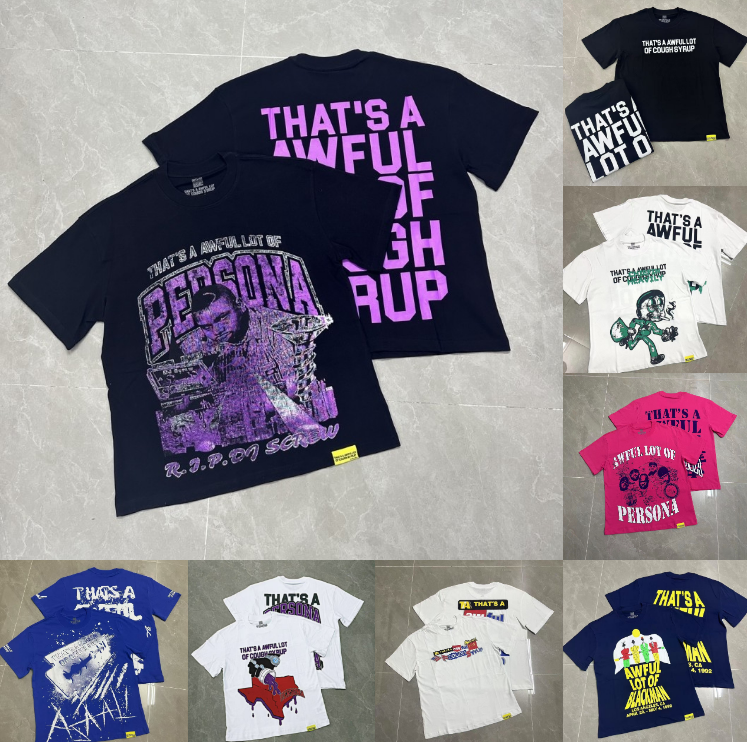 Thats a Waffful Lot of Caugh Syrup Shirt Designer Chemises de sirop pour hommes T-shirt graphique imprimé T-shirts occasionnels en coton Manches