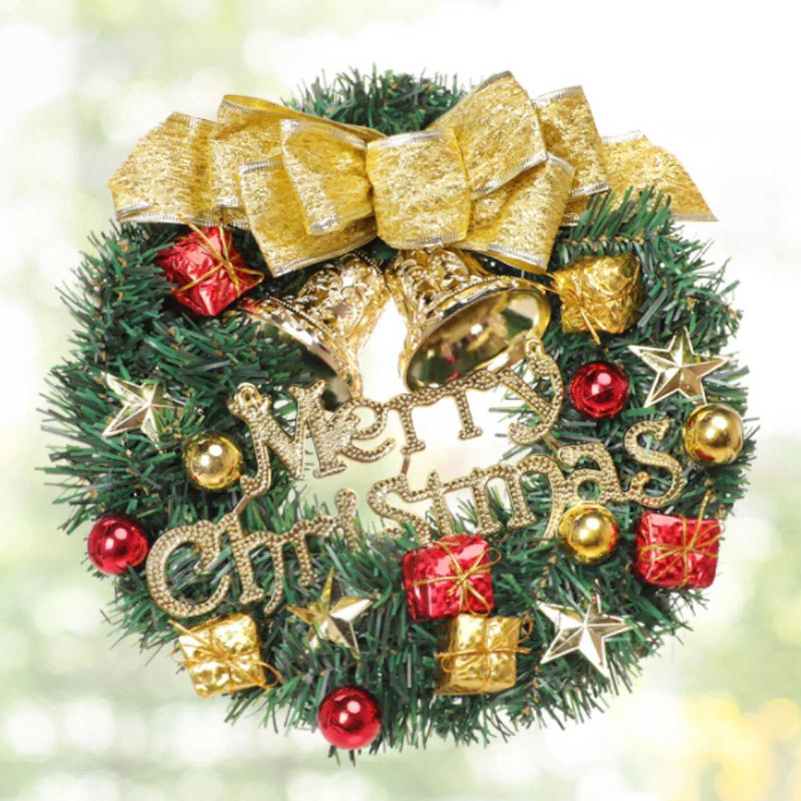ZK10 Christmas Wreath Outdoor Lighted Christmas Wreath for Holiday Xmas Party Decorations H251106-image-1083451893