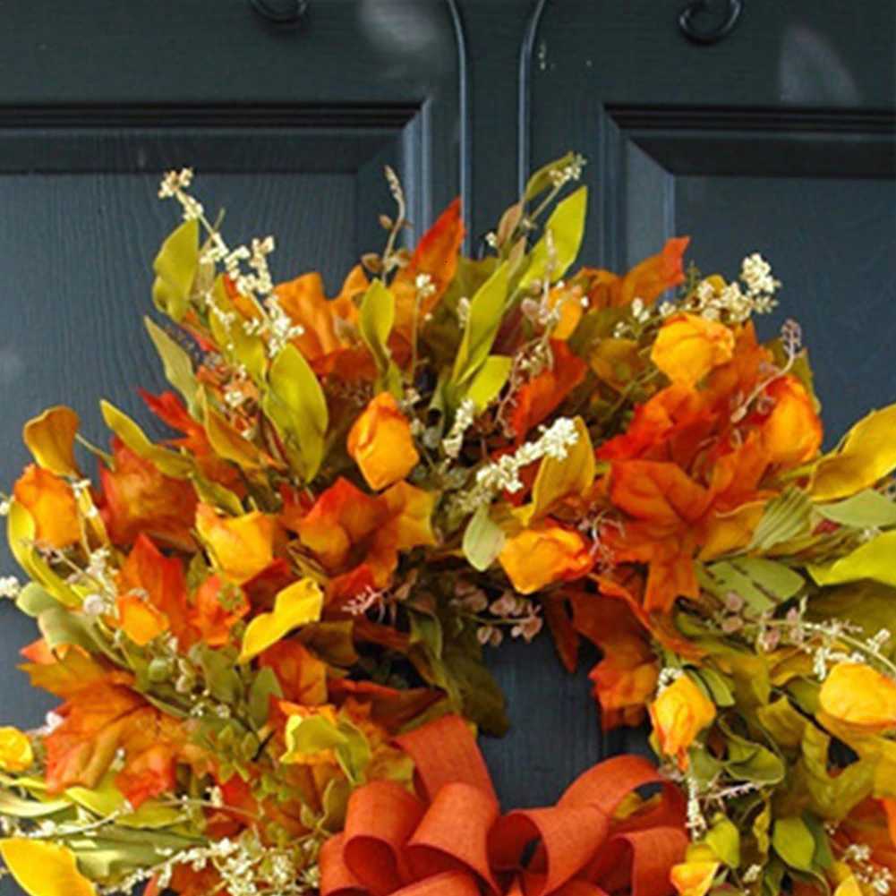 Thanksgiving Doorplate Decor Festival Celebration Maple Leaf Wall Garland Scene Layout Ornament for He Restaurant Shop H251106-image-1083452492